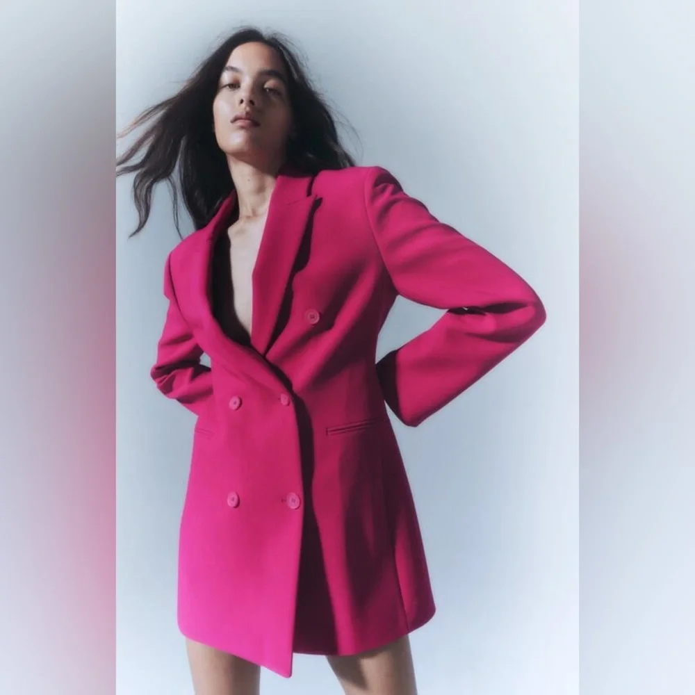Zara Double BREASTED BLAZER DRESS NWT S - Picture 8 of 16